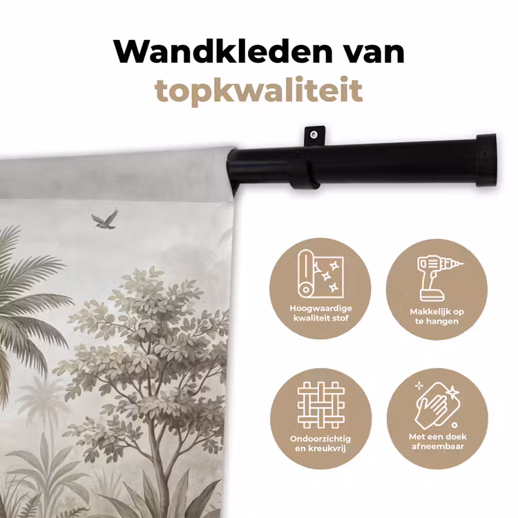 Wandkleed - Jungle - Palmbomen - Natuur — 3
