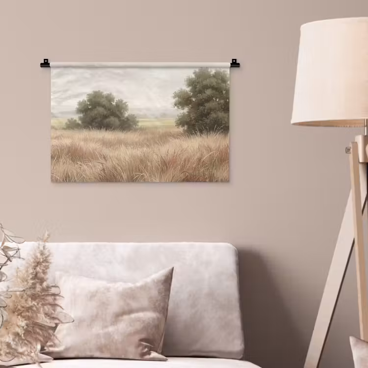 Wandkleed - Landschap - Minimalistisch - Beige — 2