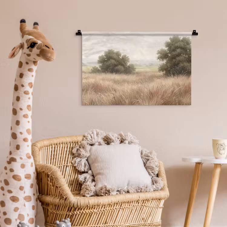 Wandkleed - Landschap - Minimalistisch - Beige — 5