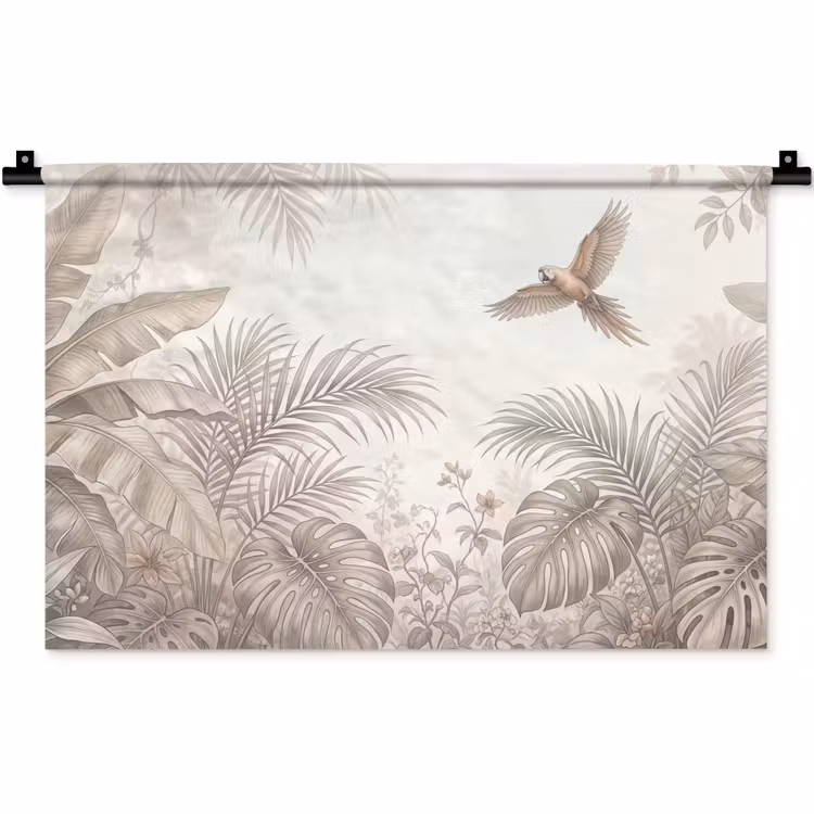 Wandkleed - Papagaai - Jungle - Tropisch — 1
