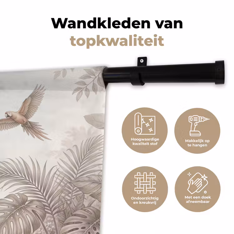 Wandkleed - Papagaai - Jungle - Tropisch — 3