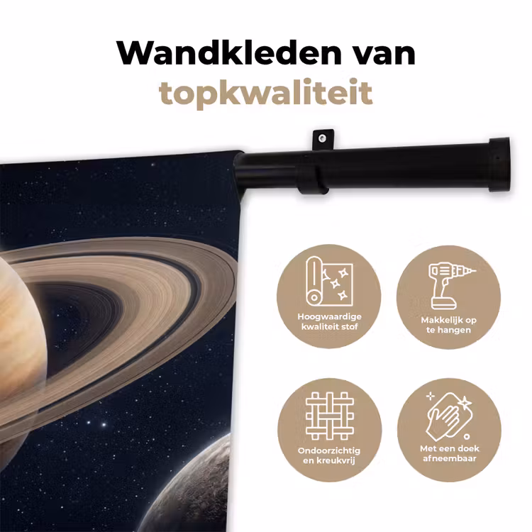Wandkleed - Planeten - Saturnus - Ruimte — 3