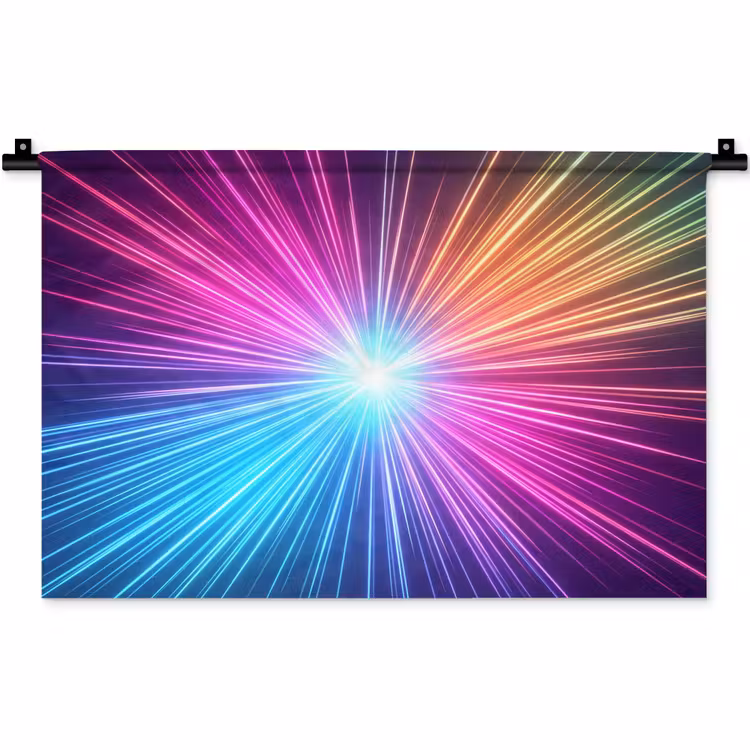 Wandkleed - Abstract - Light - Burst - Modern - Colorful — 1