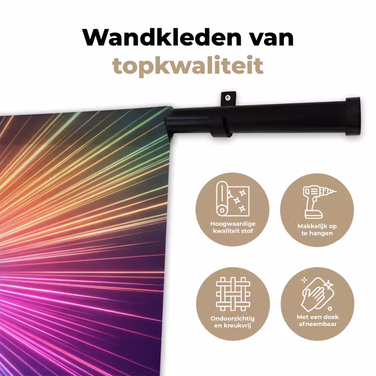 Wandkleed - Abstract - Light - Burst - Modern - Colorful — 3