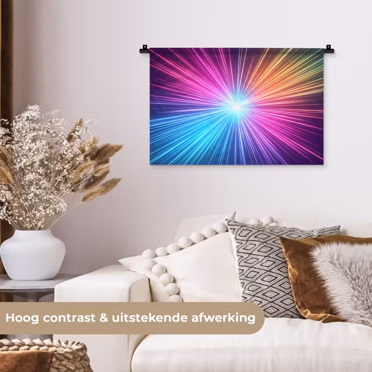 Wandkleed - Abstract - Light - Burst - Modern - Colorful — 4
