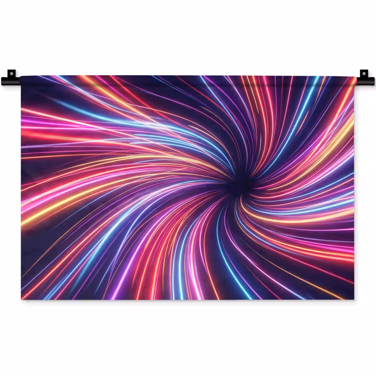 Wandkleed - Abstract - Swirl - Futuristic - Neon — 1
