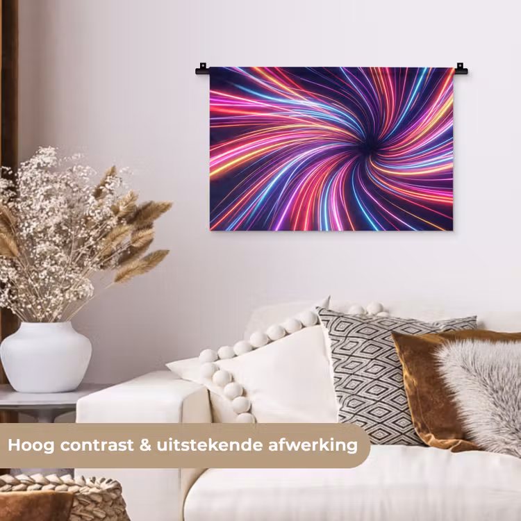 Wandkleed - Abstract - Swirl - Futuristic - Neon — 4