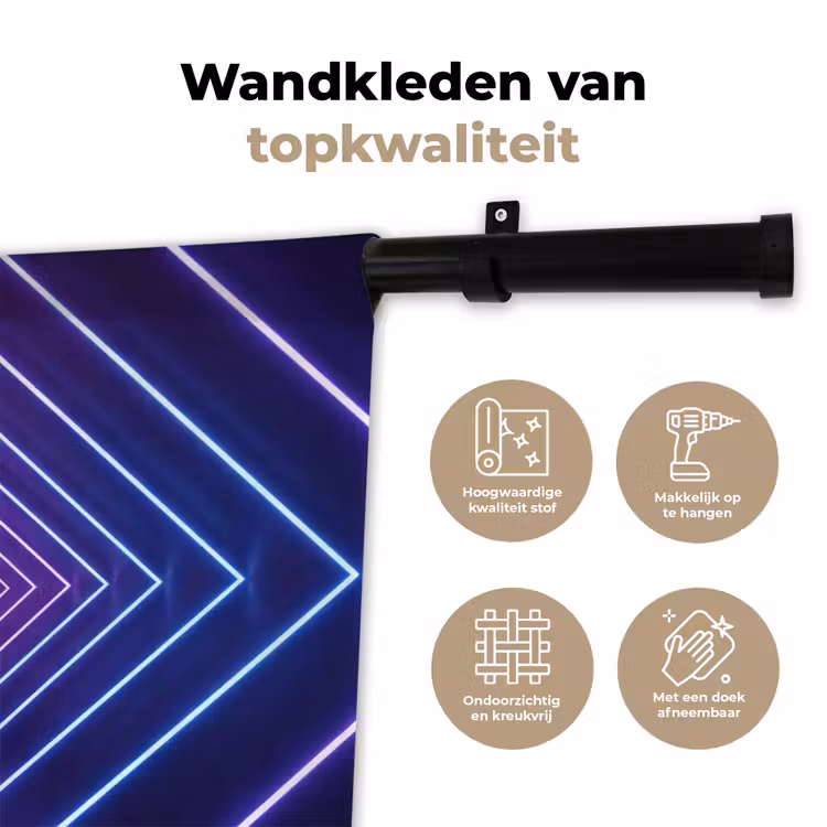 Wandkleed - Driedimensionaal - Tunnel - Ruimte — 3