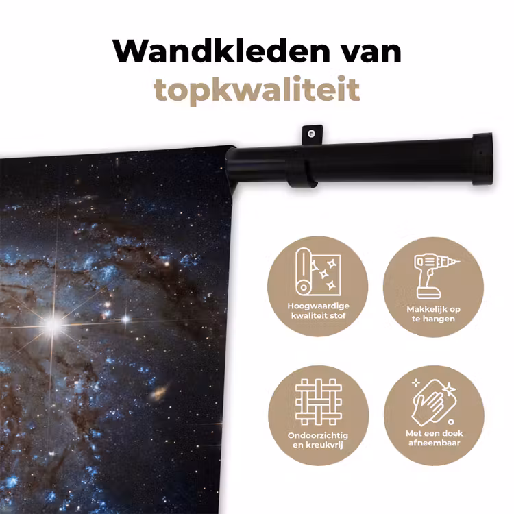 Wandkleed - Kosmos - Sterrenstelsel - Donker — 3