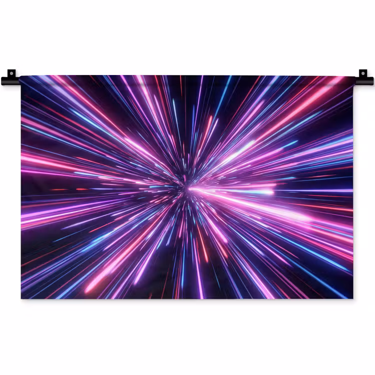 Wandkleed - Lichtsnelheid - Ruimte - Roze - Paars — 1