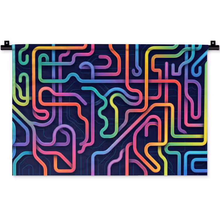 Wandkleed - Retro - Abstract - Neon — 1