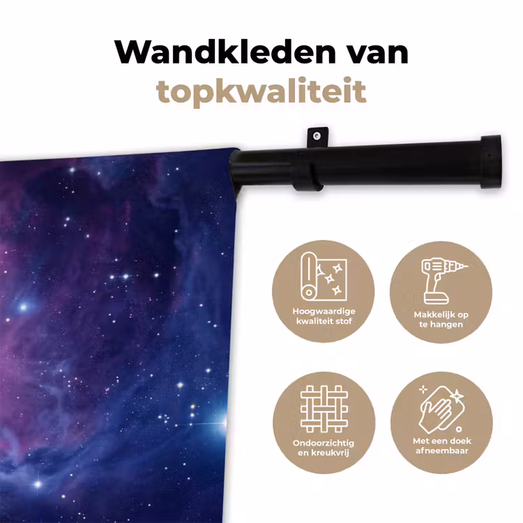 Wandkleed - Ruimte - Sterren - Kleurrijk — 3