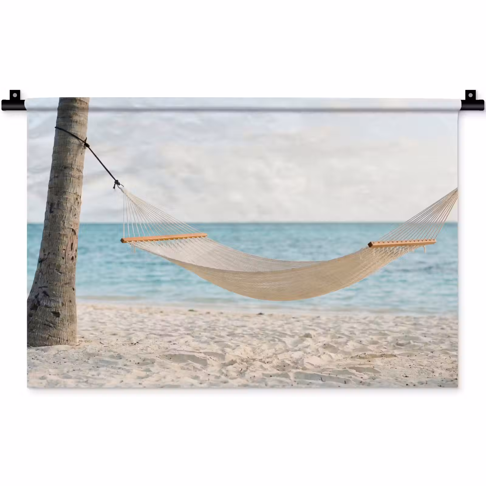 Wandkleed - Hangmat - Strand - Wit — 1