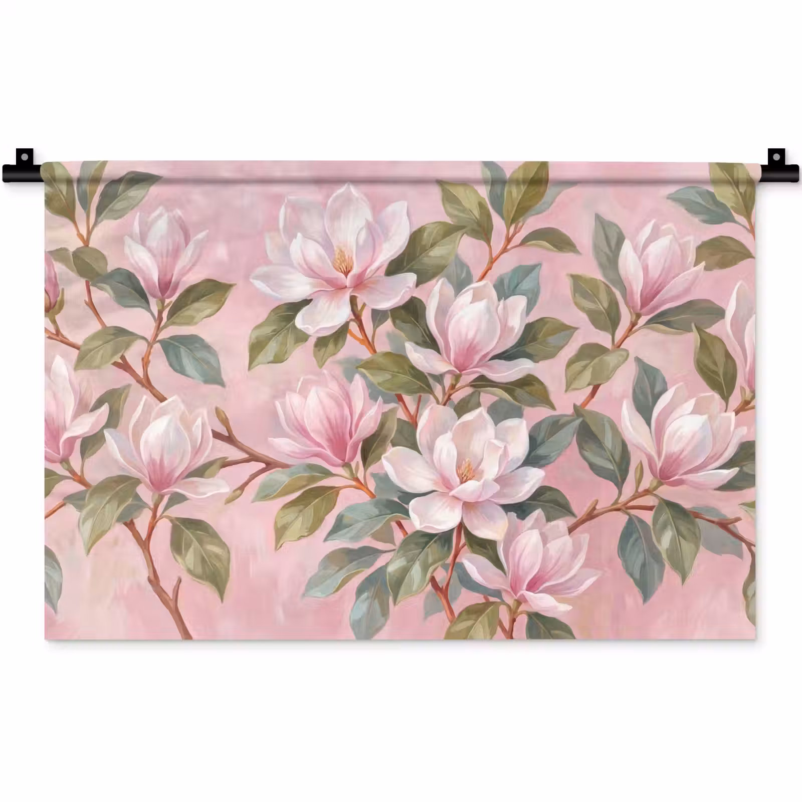 Wandkleed - Magnolia's - Patroon - Roze — 1