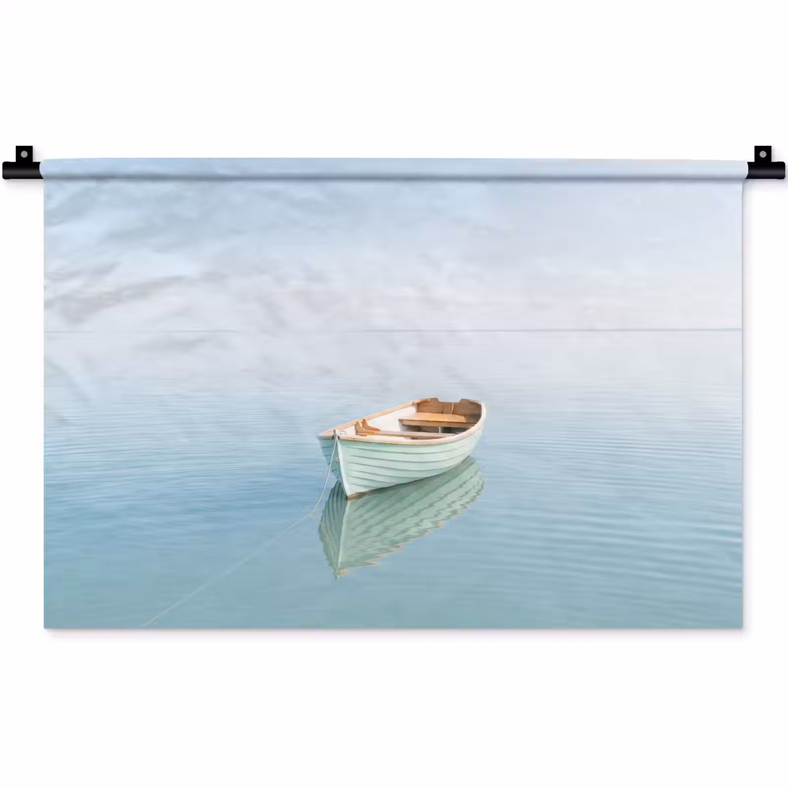 Wandkleed - Minimalistisch - Boot - Zee — 1