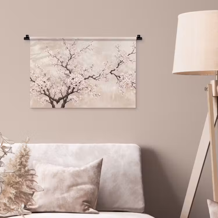 Wandkleed - Bloesem - Illustratie - Taupe — 2