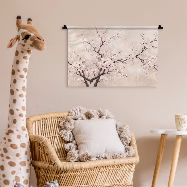 Wandkleed - Bloesem - Illustratie - Taupe — 5