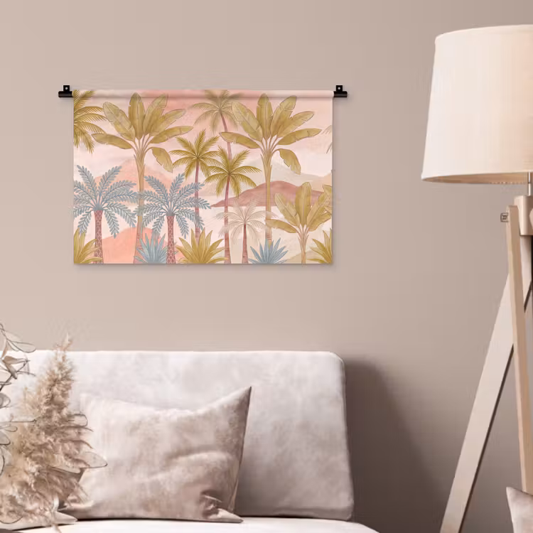 Wandkleed - Illustratie - Palmbomen - Kleurrijk — 2