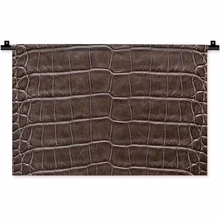 Wandkleed - Leer - Krokodil - Mat — 1
