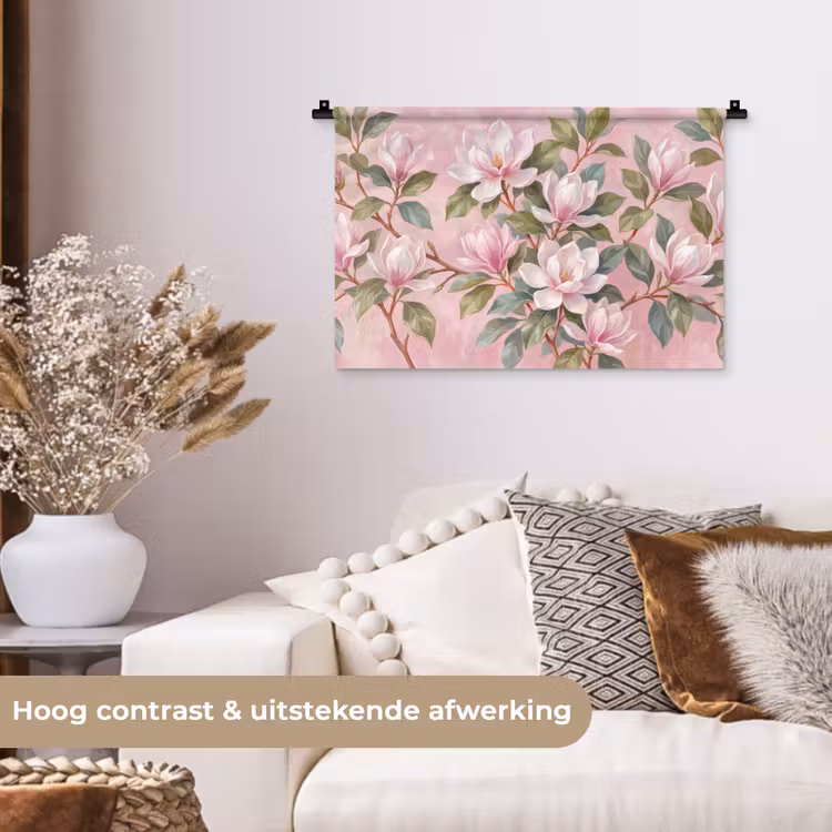 Wandkleed - Magnolia's - Patroon - Roze — 4