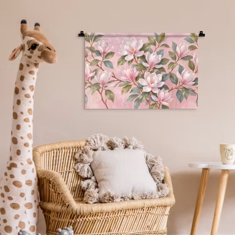 Wandkleed - Magnolia's - Patroon - Roze — 5