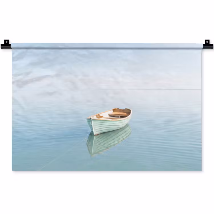 Wandkleed - Minimalistisch - Boot - Zee — 1