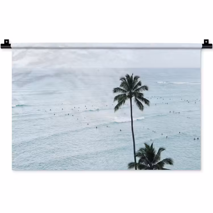 Wandkleed - Oceaan - Palmbomen - Surfers — 1