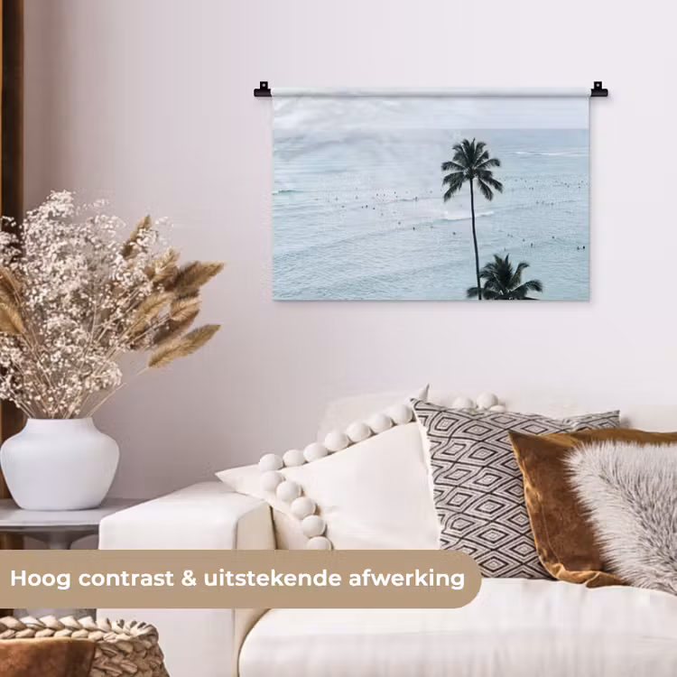 Wandkleed - Oceaan - Palmbomen - Surfers — 4