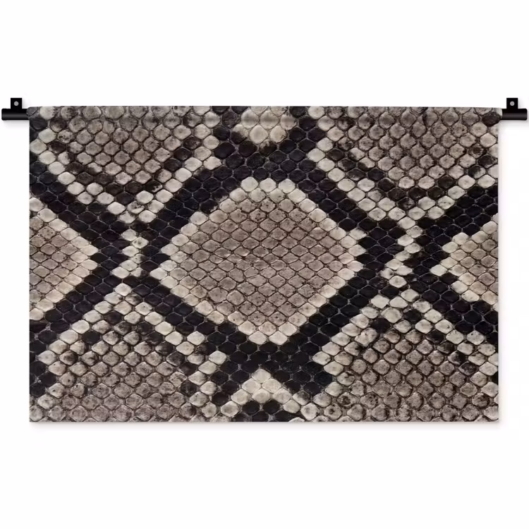 Wandkleed - Slangenleer - Patroon - Beige — 1