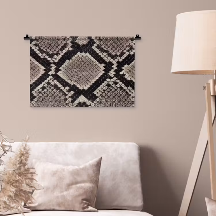 Wandkleed - Slangenleer - Patroon - Beige — 2