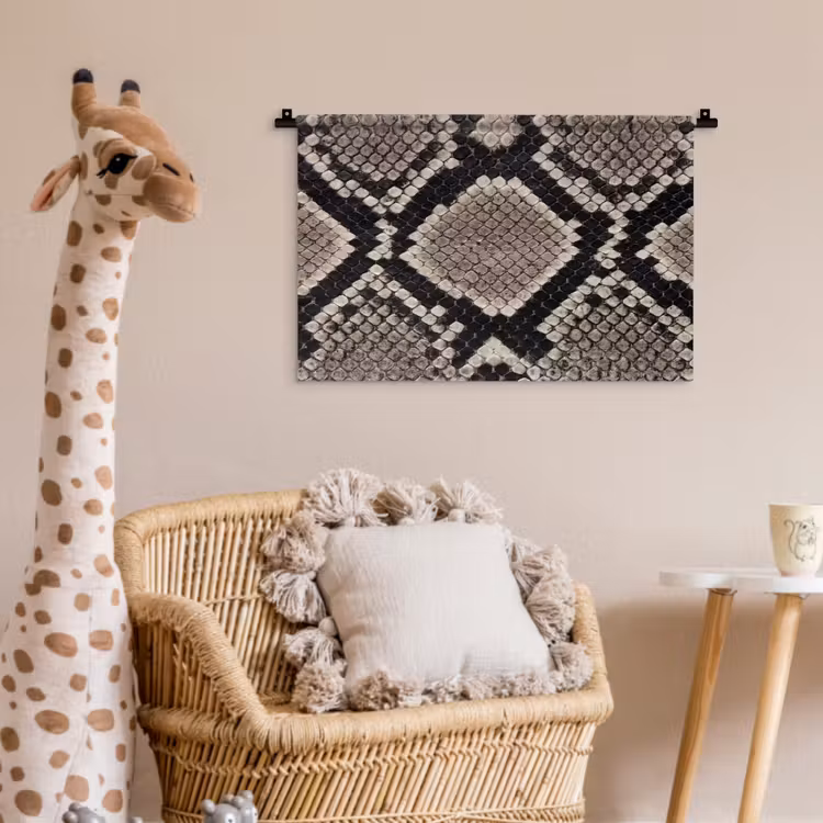 Wandkleed - Slangenleer - Patroon - Beige — 5