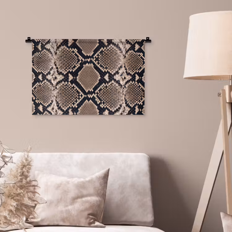 Wandkleed - Slangenprint - Python - Bruin — 2