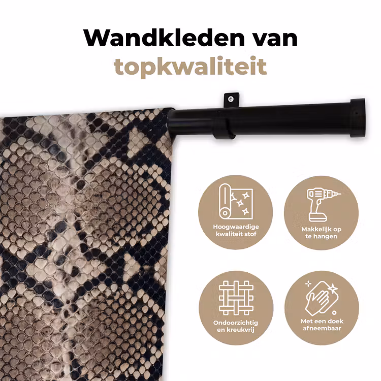 Wandkleed - Slangenprint - Python - Bruin — 3