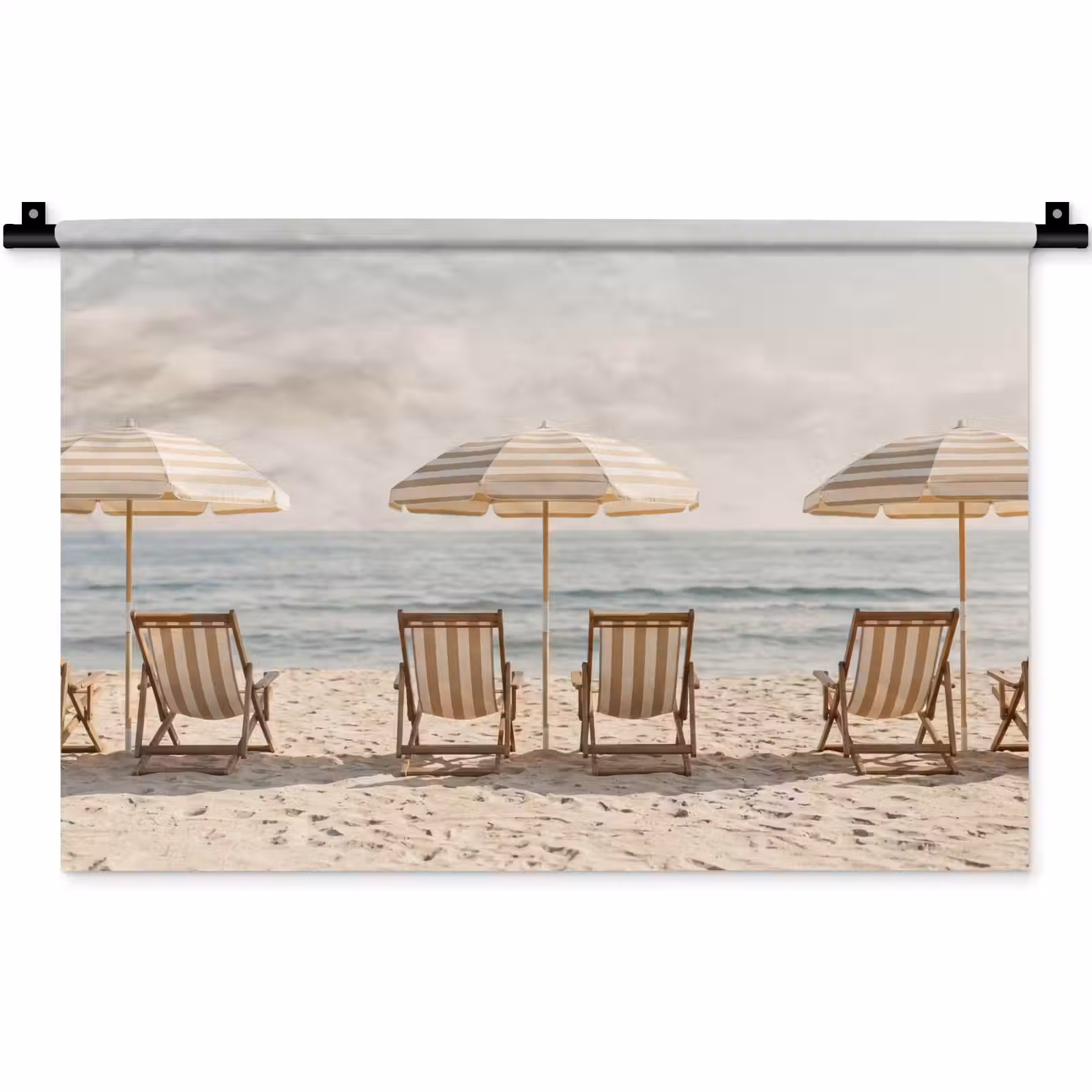 Wandkleed - Strand - Stoelen - Parasol — 1
