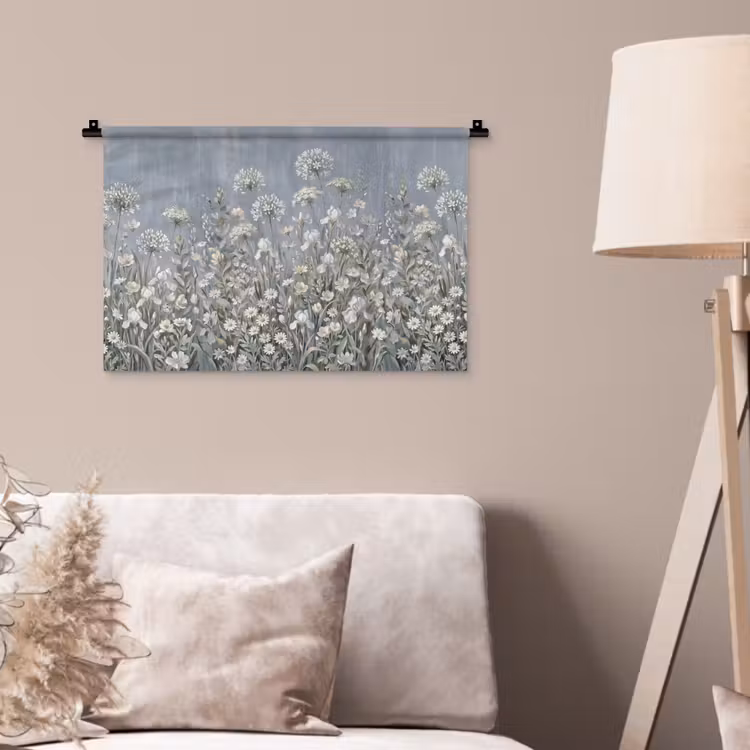 Wandkleed - Bloemen - Botanisch - Blauw — 2