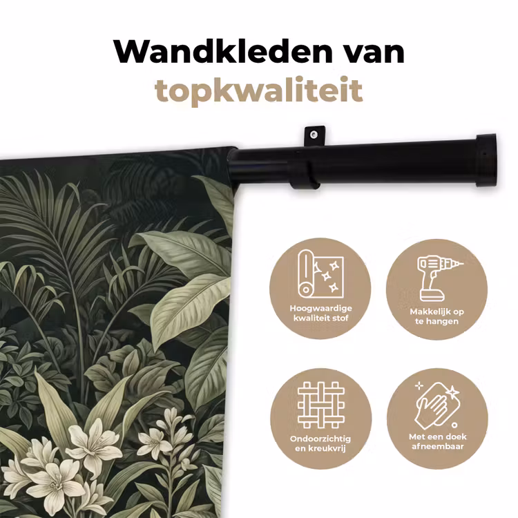 Wandkleed - Jungle - Bladeren - Botanisch - Groen — 3