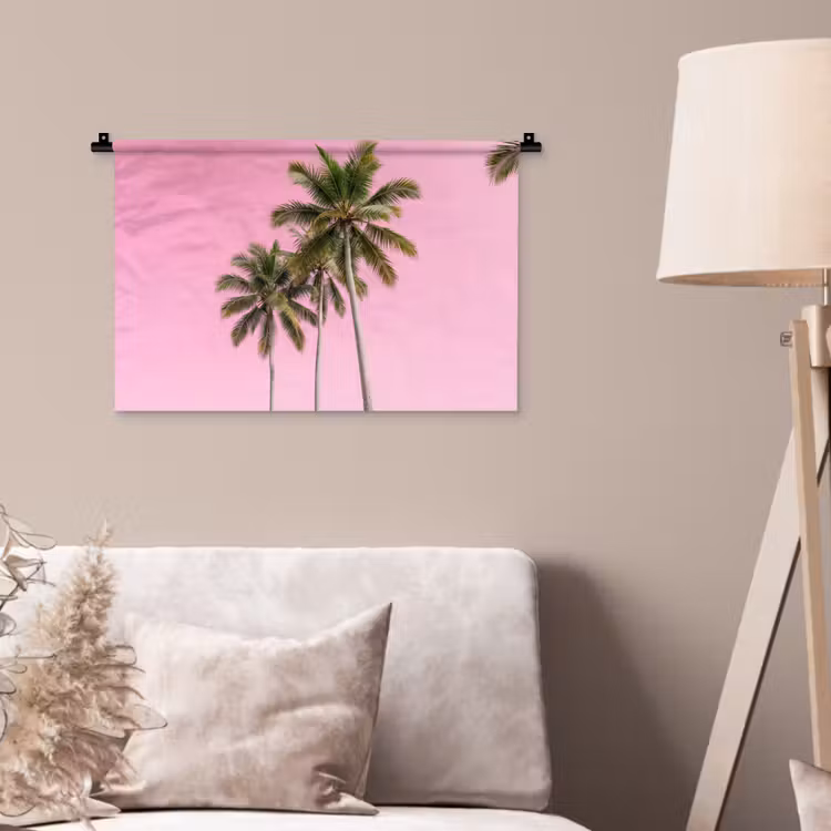 Wandkleed - Palmboom - Tropisch - Pink — 2