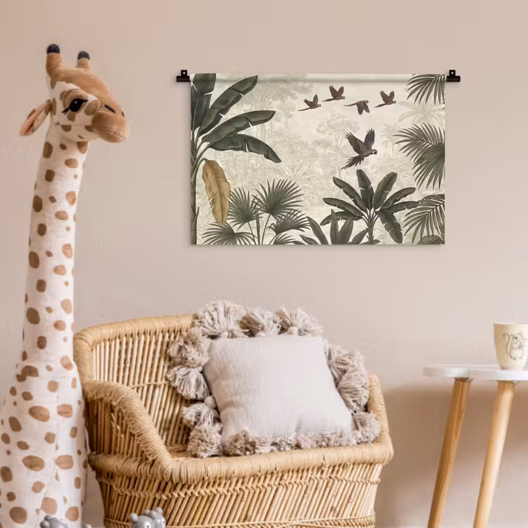 Wandkleed - Papagaaien - Jungle - Tropisch - Green — 5