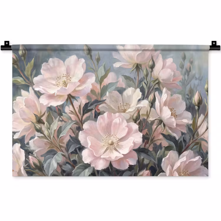 Wandkleed - Rozen - Illustratie - Roze — 1