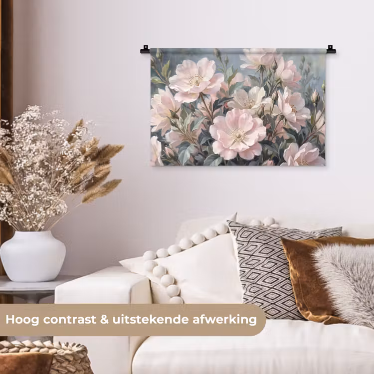 Wandkleed - Rozen - Illustratie - Roze — 4