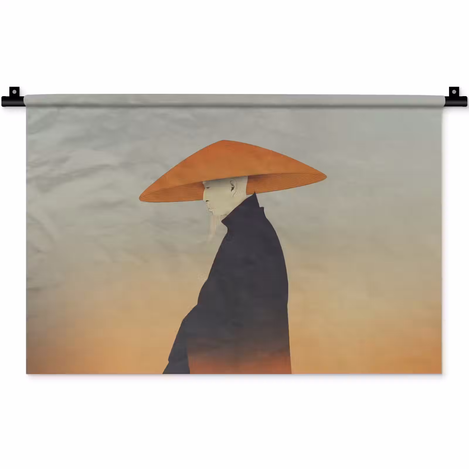 Wandkleed - Minimalistisch - Silhouet - Oranje — 1