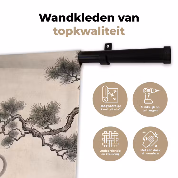 Wandkleed - Aap - Maan - Goud — 3