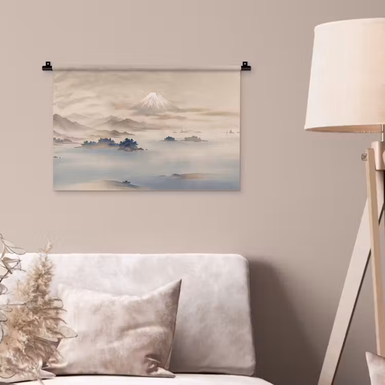 Wandkleed - Japans - Landschap - Beige — 2