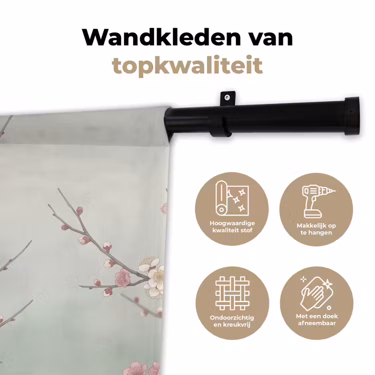 Wandkleed - Kersen - Bloesem - Groen — 3