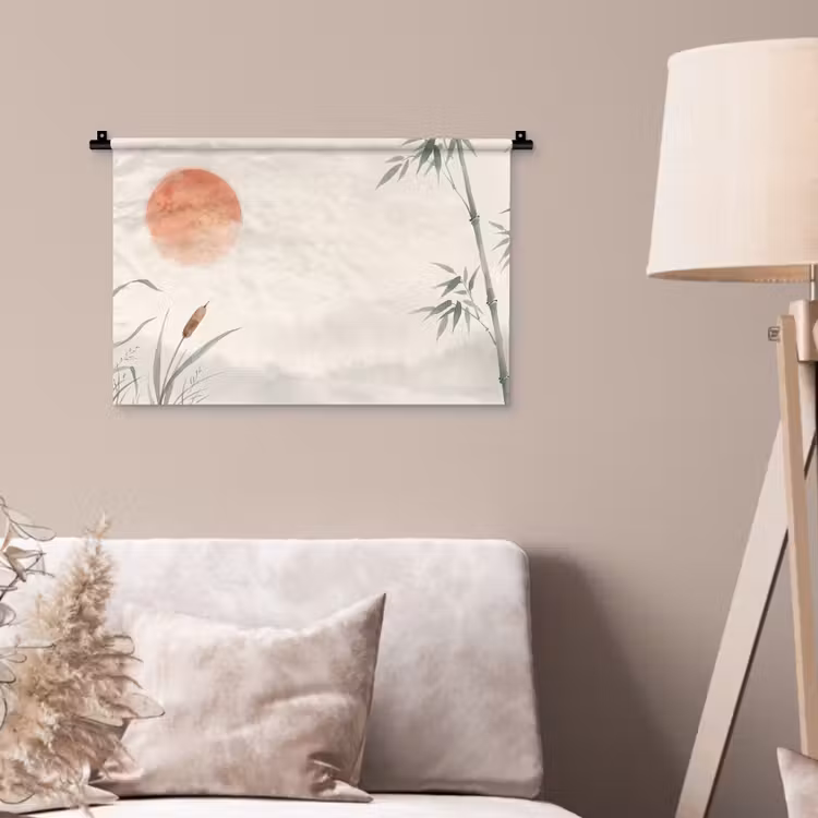 Wandkleed - Minimalistisch - Bamboe - Groen — 2
