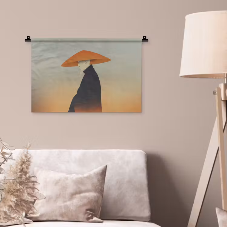 Wandkleed - Minimalistisch - Silhouet - Oranje — 2