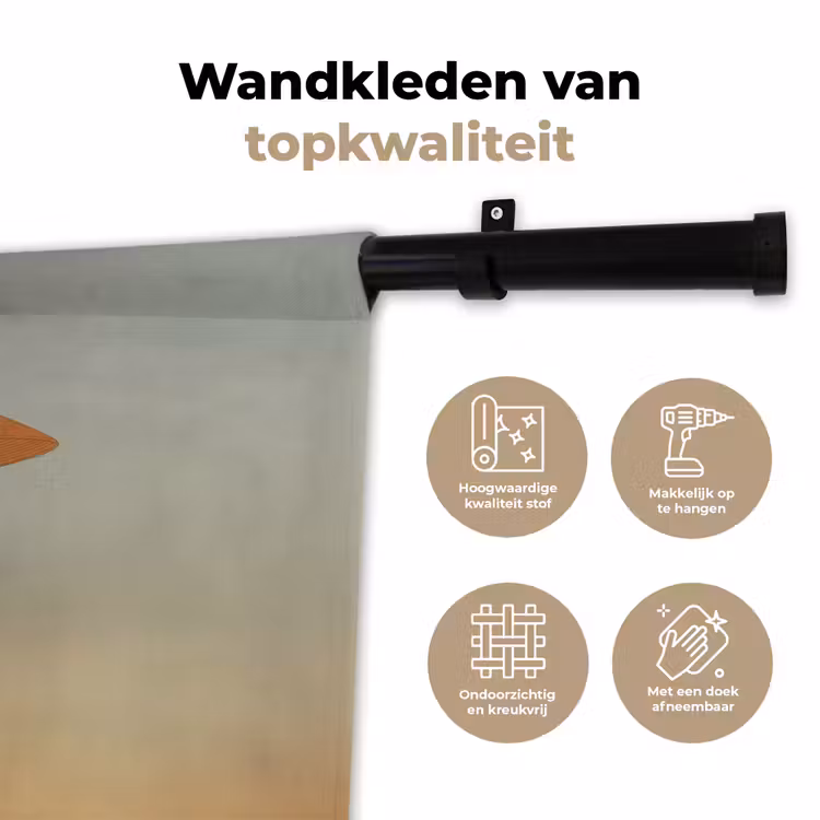 Wandkleed - Minimalistisch - Silhouet - Oranje — 3