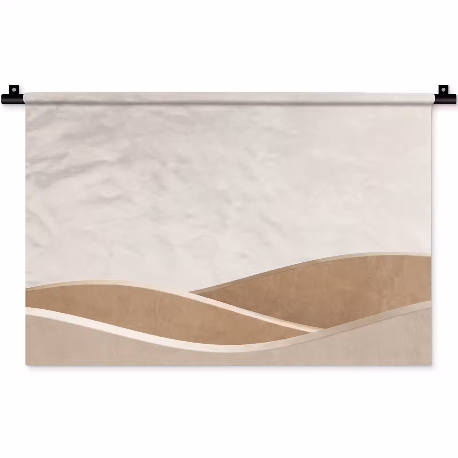 Wandkleed - Abstract - Golven - Modern - Beige — 1