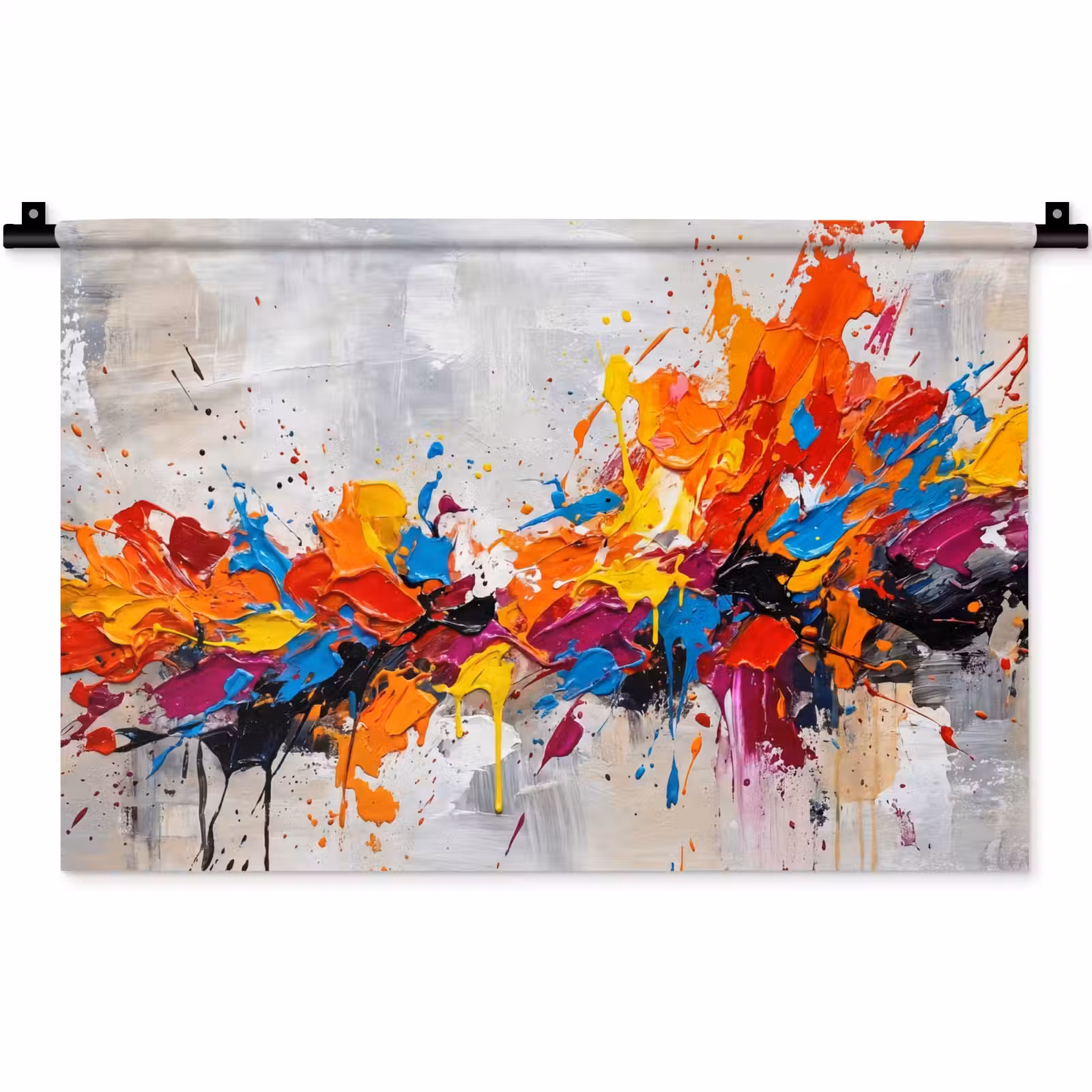 Wandkleed - Abstract - Schilderij - Kleurrijk - Dynamisch — 1