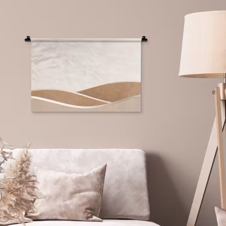 Wandkleed - Abstract - Golven - Modern - Beige — 2